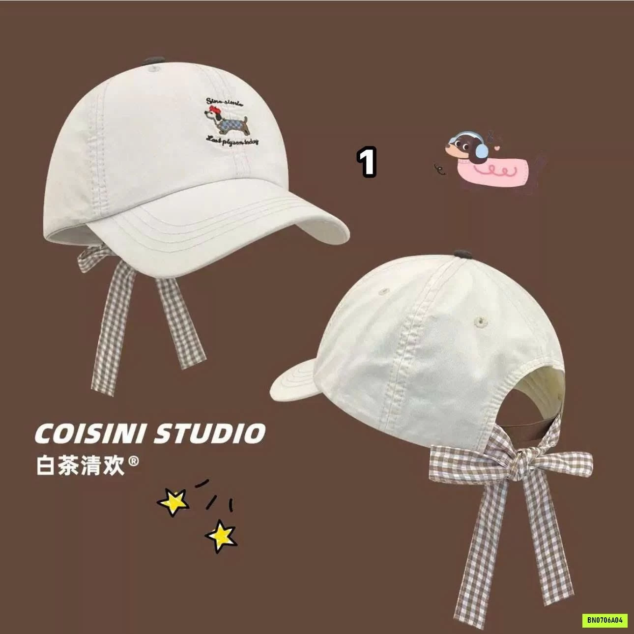 NÓN LƯỠI TRAI PHỐI NƠ SIÊU ĐÁNG YÊU