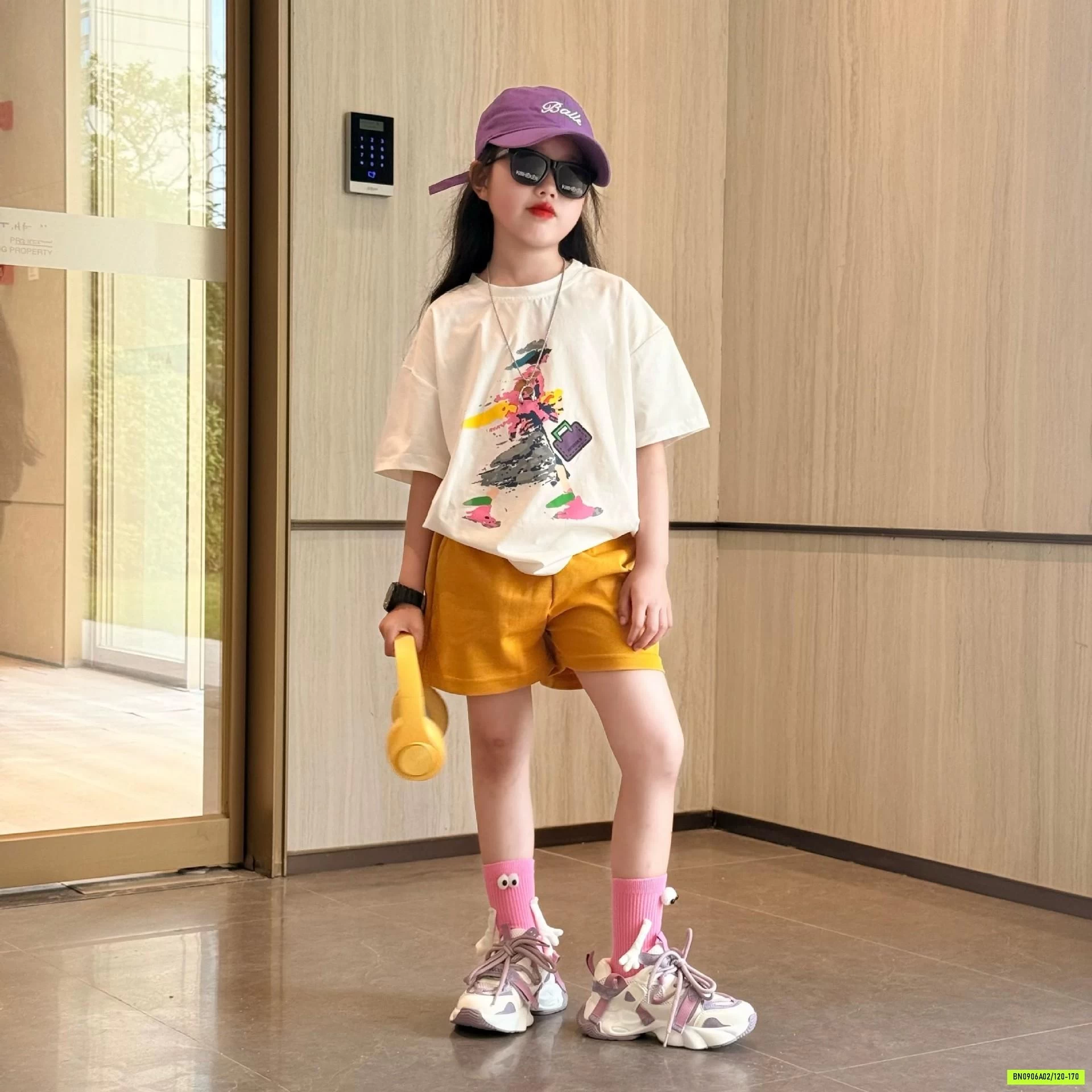 ÁO HÌNH VẼ MIX SHORT TRƠN MÀU