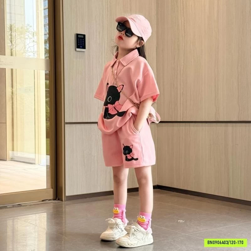 SÉT POLO MÈO HỒNG SZ ĐẠI