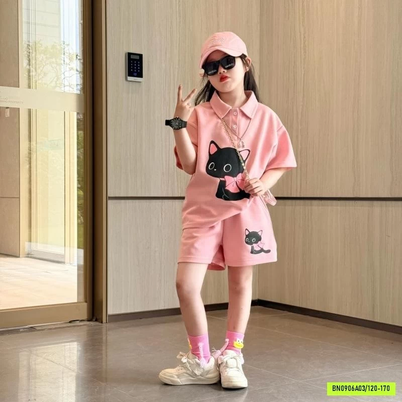 SÉT POLO MÈO HỒNG SZ ĐẠI