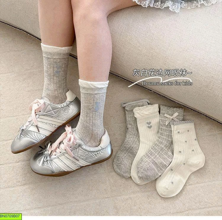 TẤT REN CỔ CAO BÉ GÁI – STYLE CÔNG CHÚA HÀN