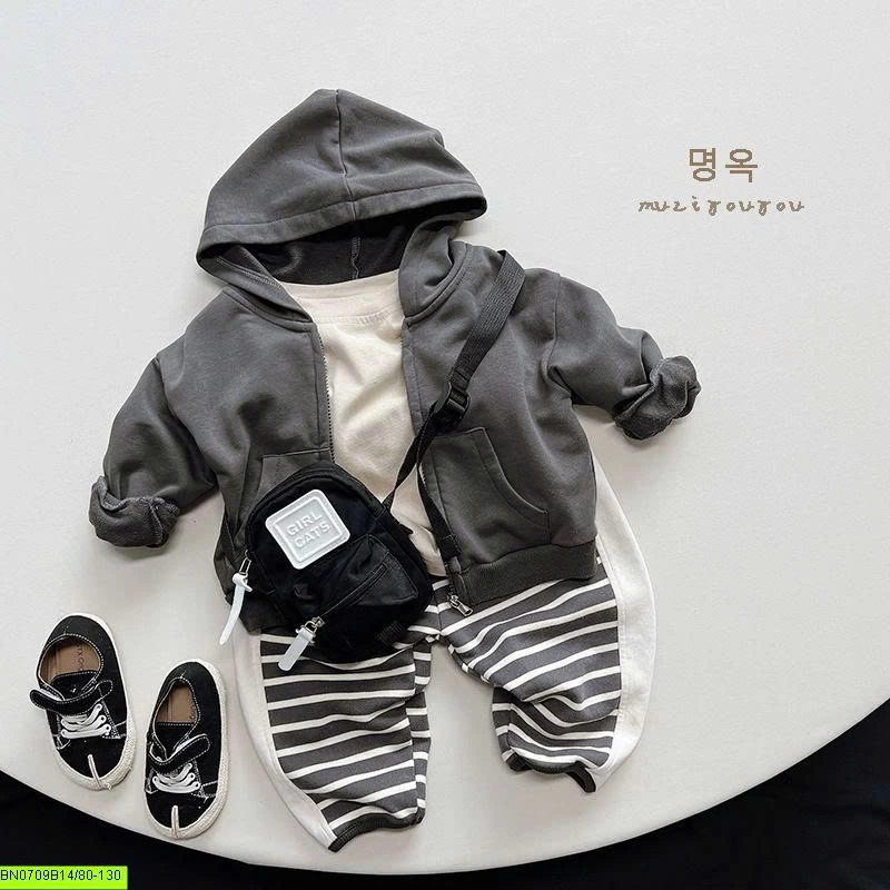 ÁO KHOÁC NỈ HOODIE 2 TÚI