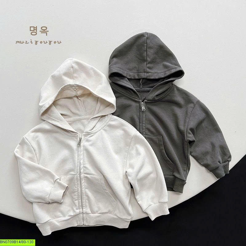 ÁO KHOÁC NỈ HOODIE 2 TÚI