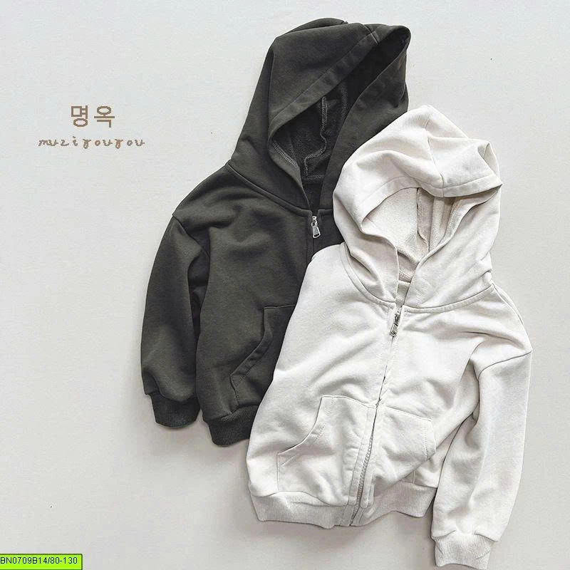 ÁO KHOÁC NỈ HOODIE 2 TÚI
