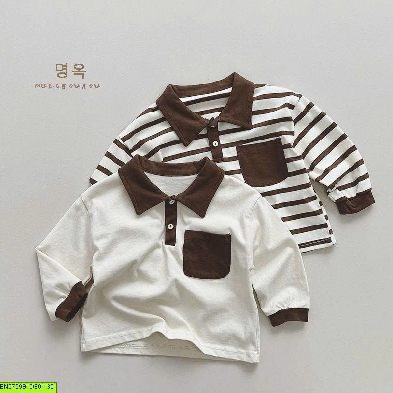ÁO POLO DÀI TAY PHỐI CỔ