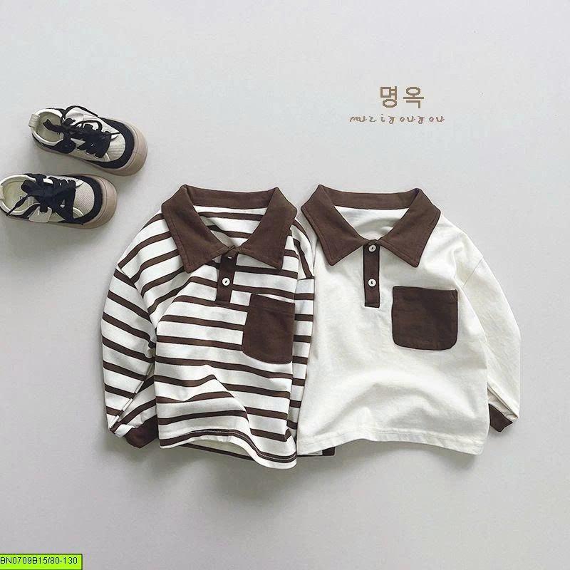 ÁO POLO DÀI TAY PHỐI CỔ
