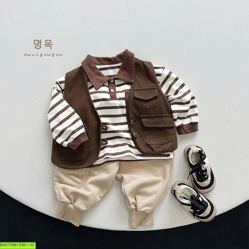 ÁO POLO DÀI TAY PHỐI CỔ