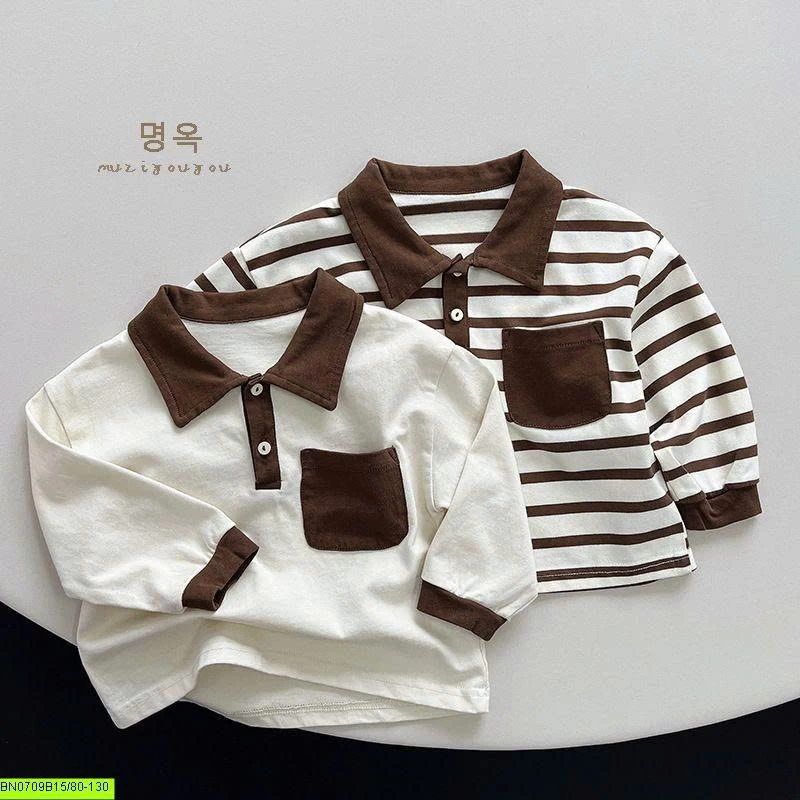 ÁO POLO DÀI TAY PHỐI CỔ