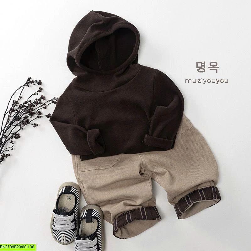 ÁO HOODIE NỈ BÔNG CÓ MŨ