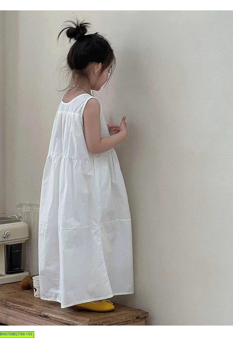 VÁY MAXI TRẮNG DÁNG RỘNG BG