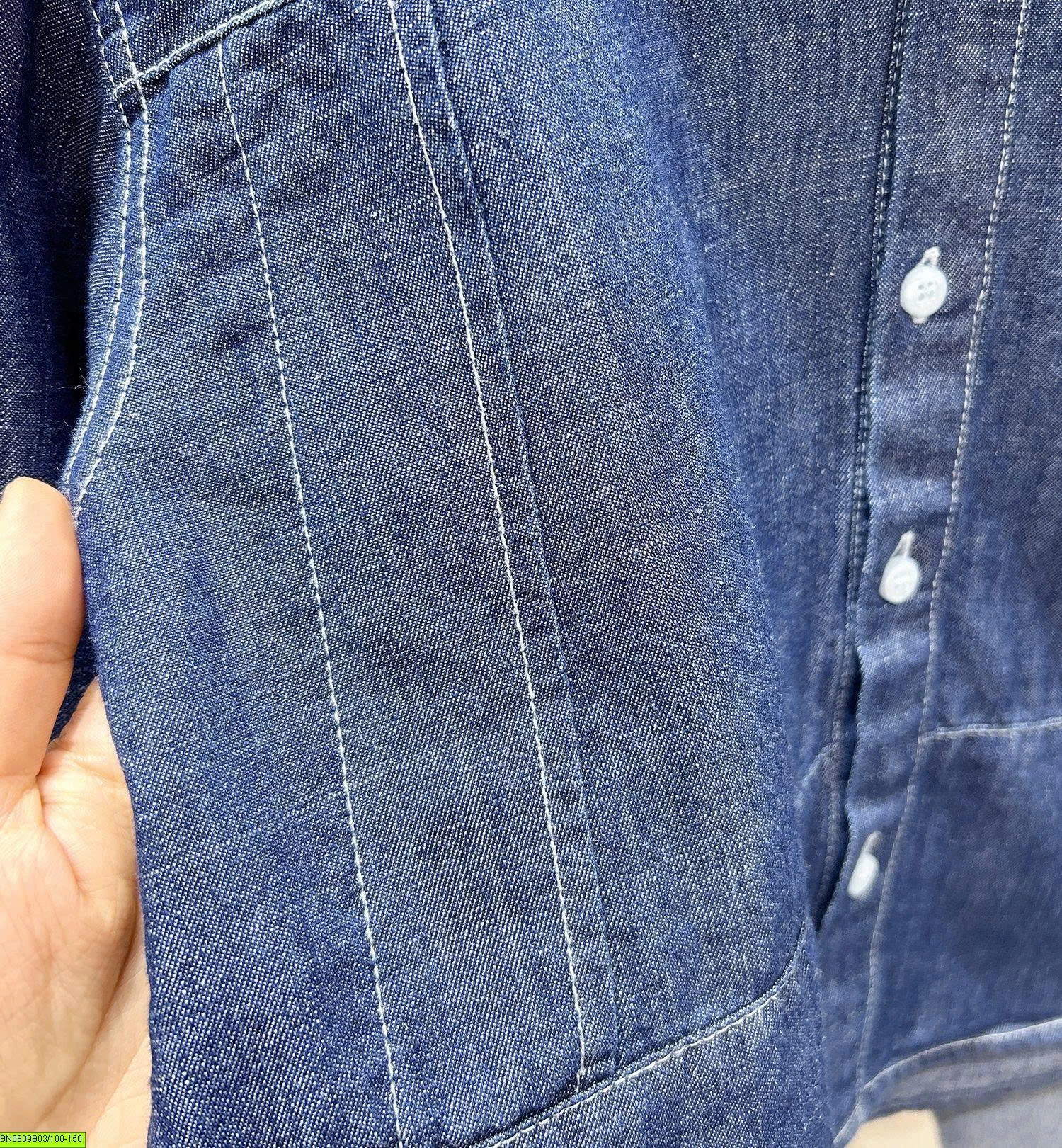 ÁO SƠ MI DENIM THÊU CHỮ KACADY