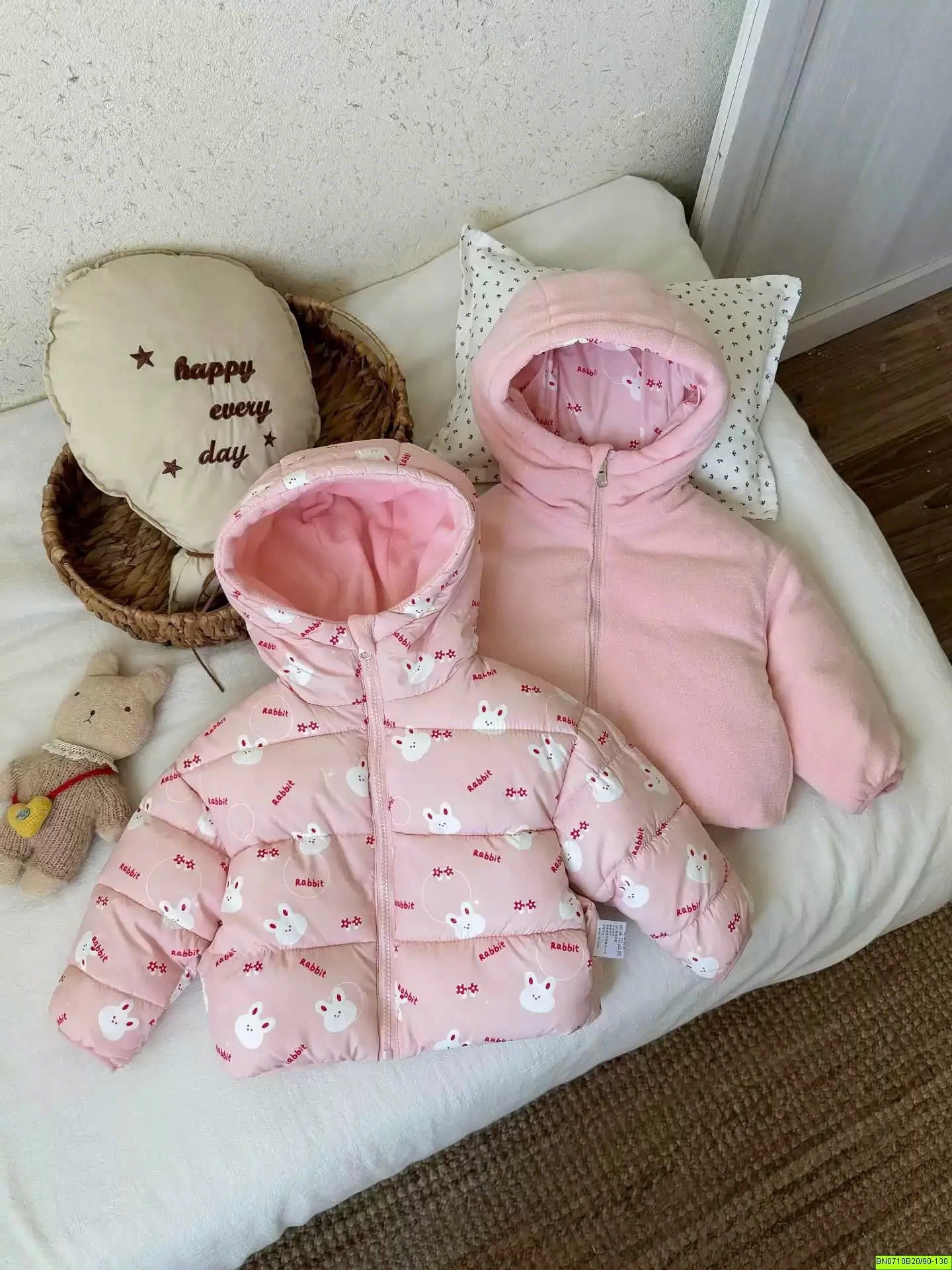ÁO PHAO HỌA TIẾT LÓT LÔNG CỪU 2 MẶT SIÊU ẤM