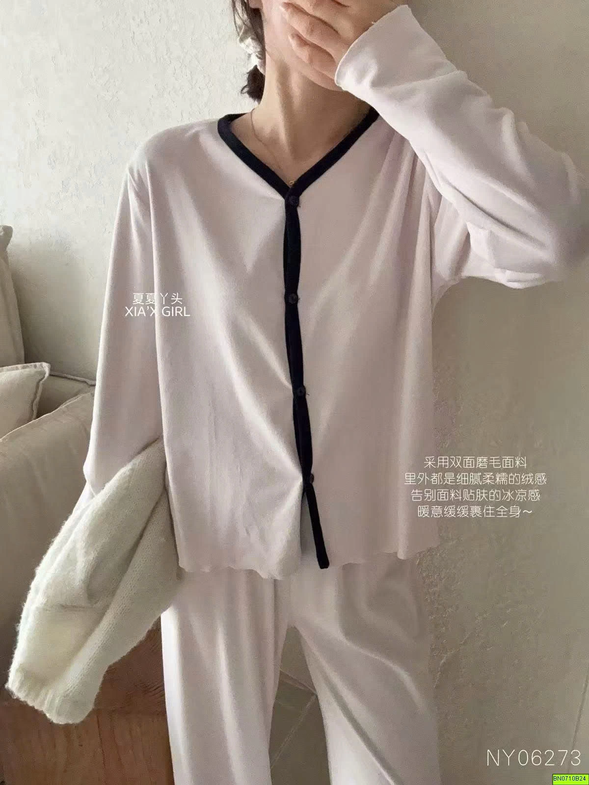 BỘ NGỦ COTON LOT LÔNG MUA ĐÔNG CAO CẤP
