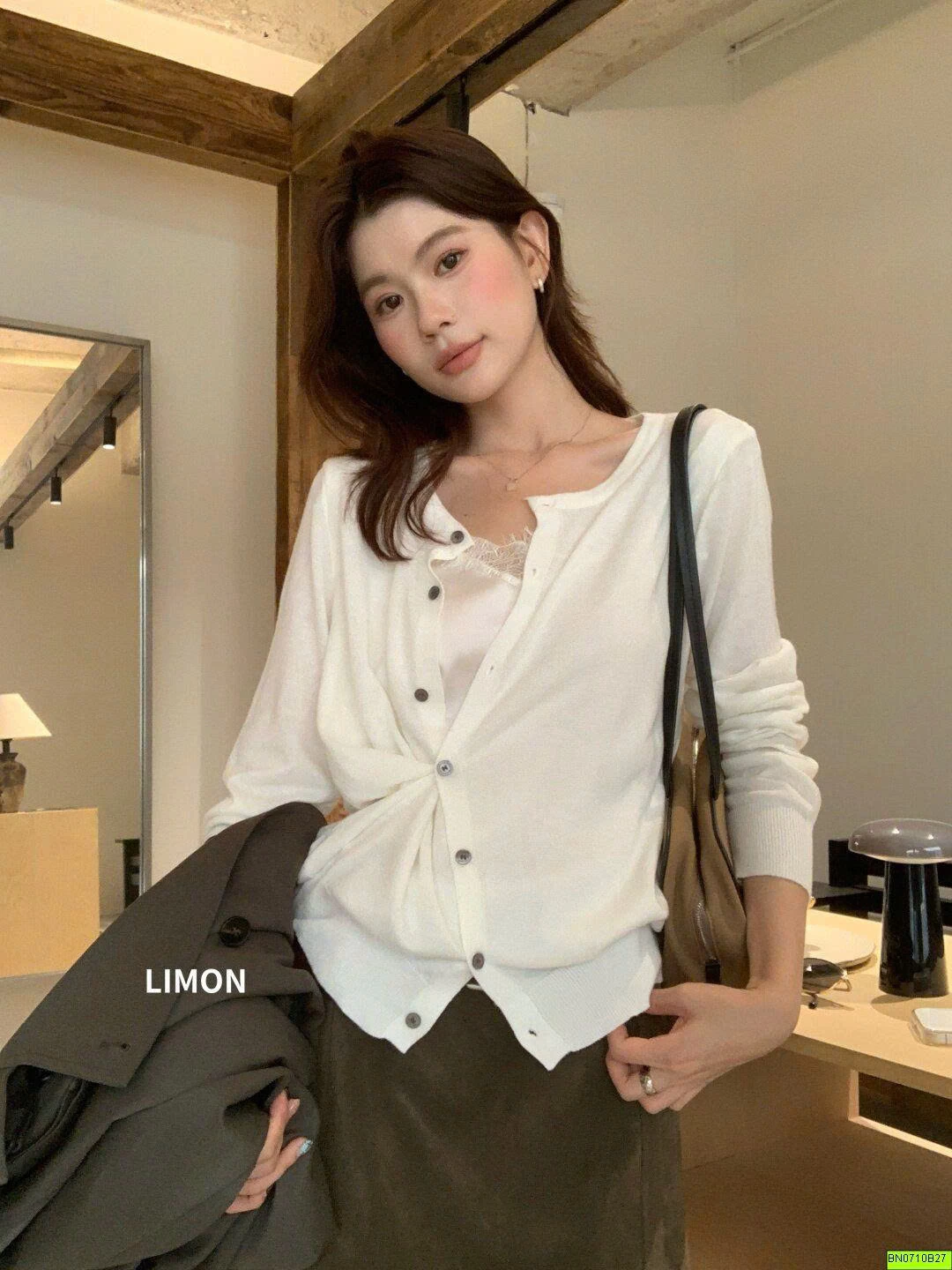 ÁO CARDIGANLEN GIẢ 2 MẢNH LIMON