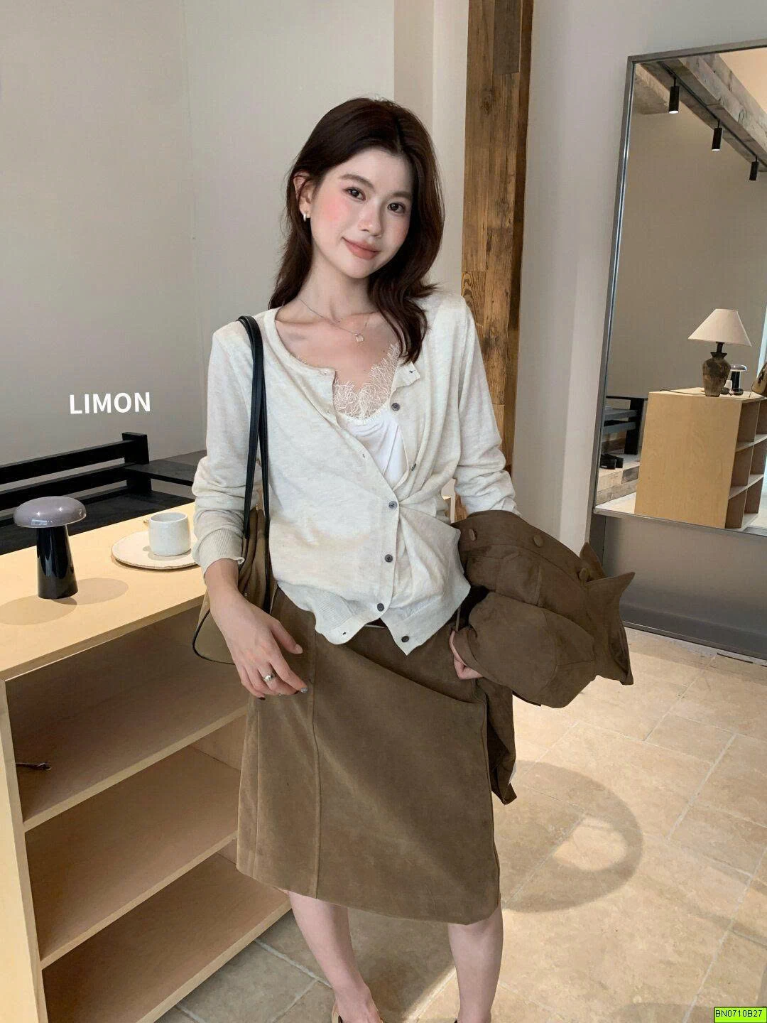 ÁO CARDIGANLEN GIẢ 2 MẢNH LIMON