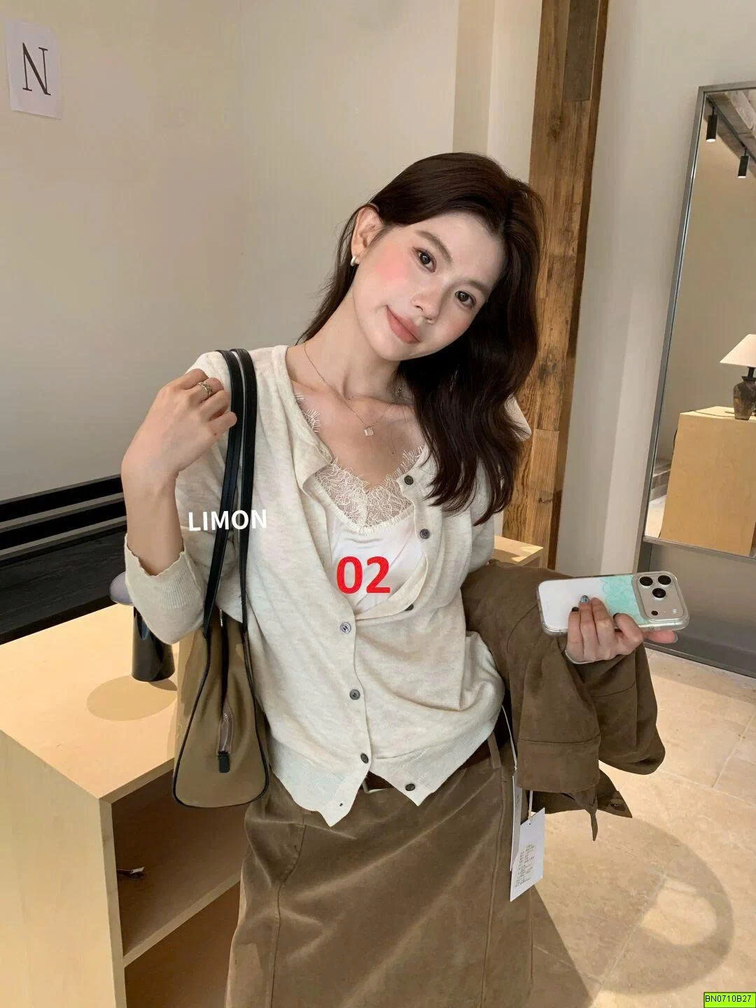 ÁO CARDIGANLEN GIẢ 2 MẢNH LIMON