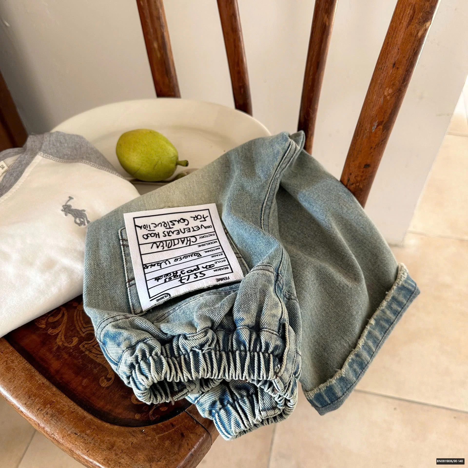 QUẦN JEAN RÁCH BẠC MÀU MMY