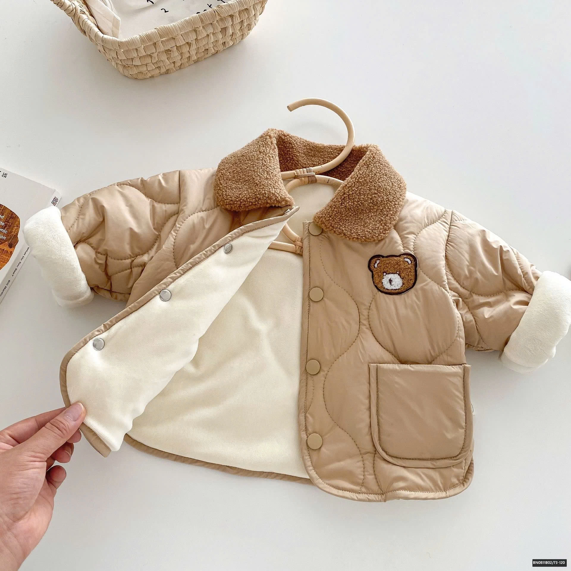 ÁO KHOÁC PHAO LÓT NHUNG CỔ LÔNG