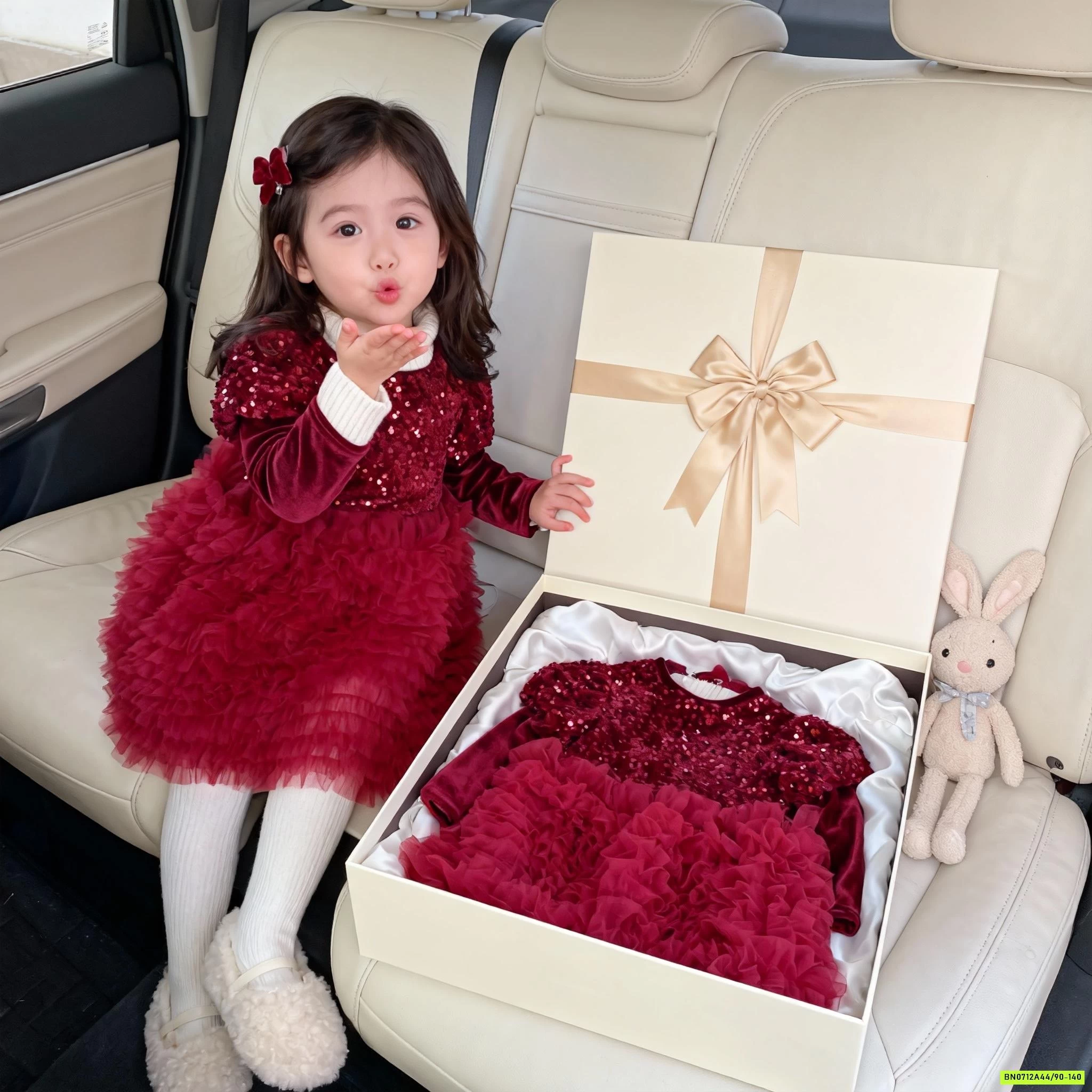 ĐẦM CÔNG CHÚA ĐỎ BLING LÓT NHUNG BLUETOWN