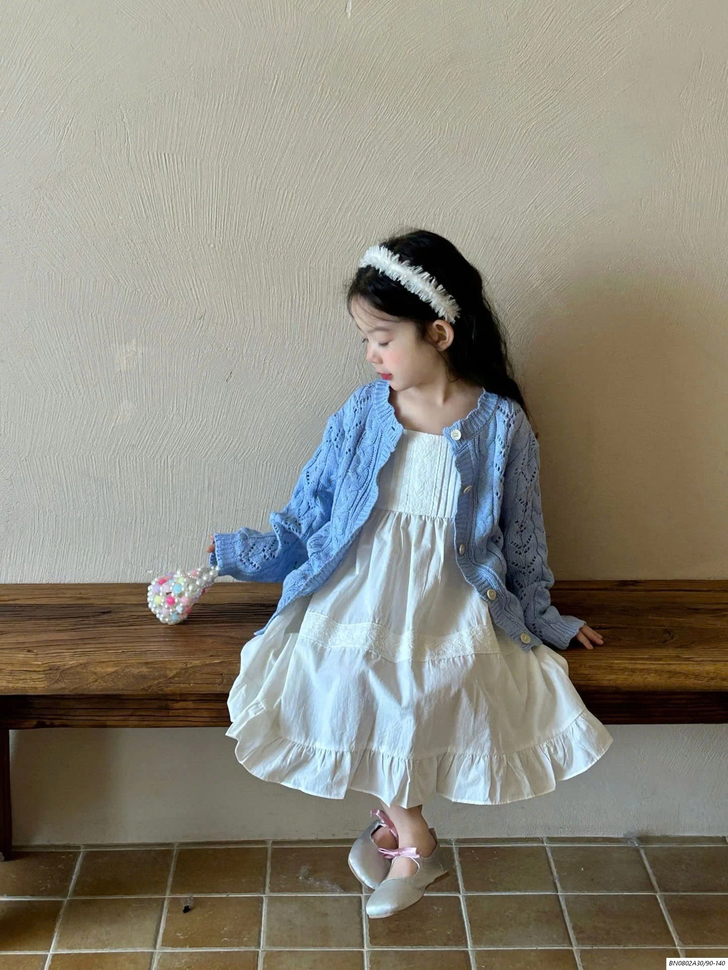 SÉT VÁY 2 DÂY MIX CARDIGAN XANH