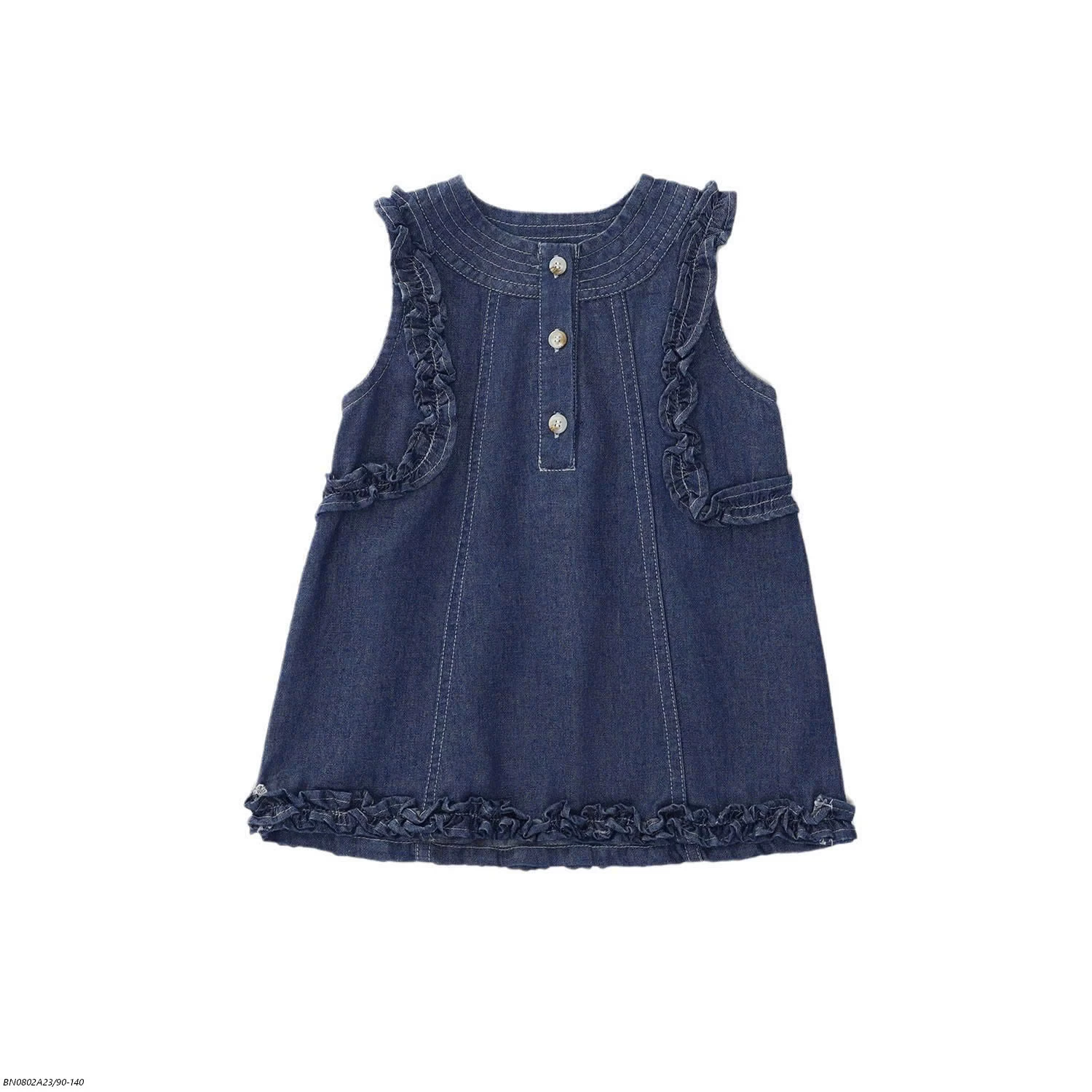 ĐẦM JEANS VIỀN BÈO PREMIUM