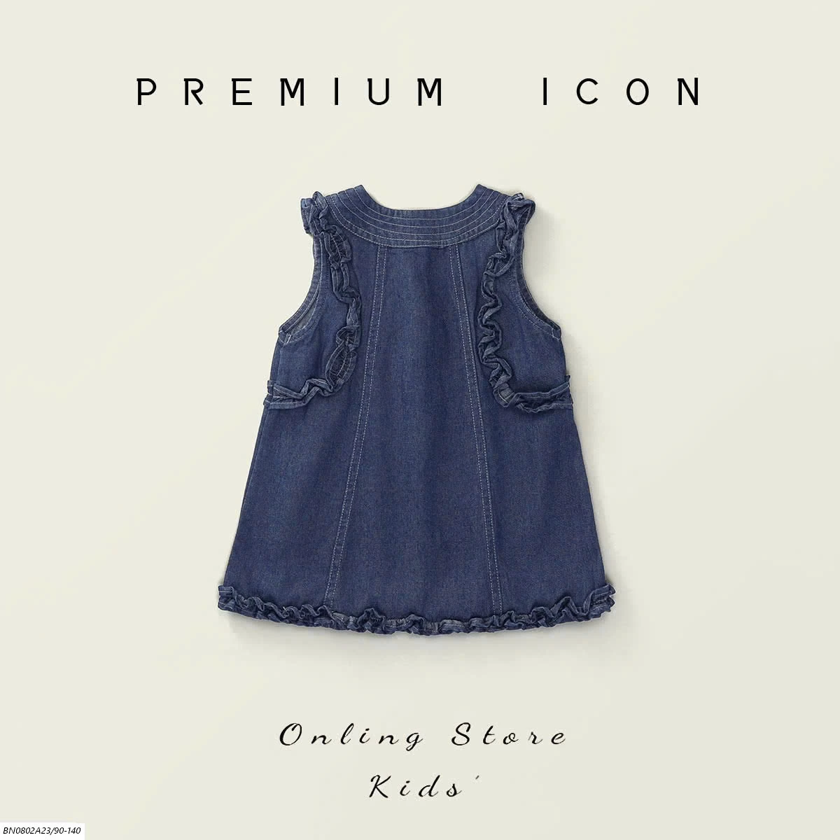 ĐẦM JEANS VIỀN BÈO PREMIUM