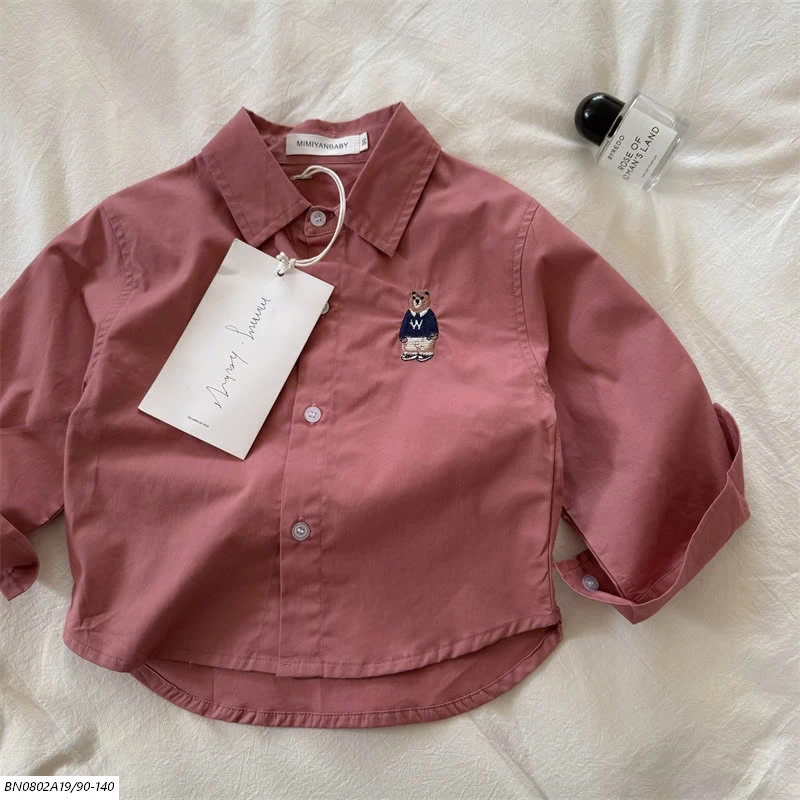 SƠ MI THÊU LOGO GẤU MMY