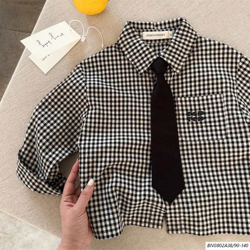 SƠ MI DÀI TAY CỔ BẺ MMY