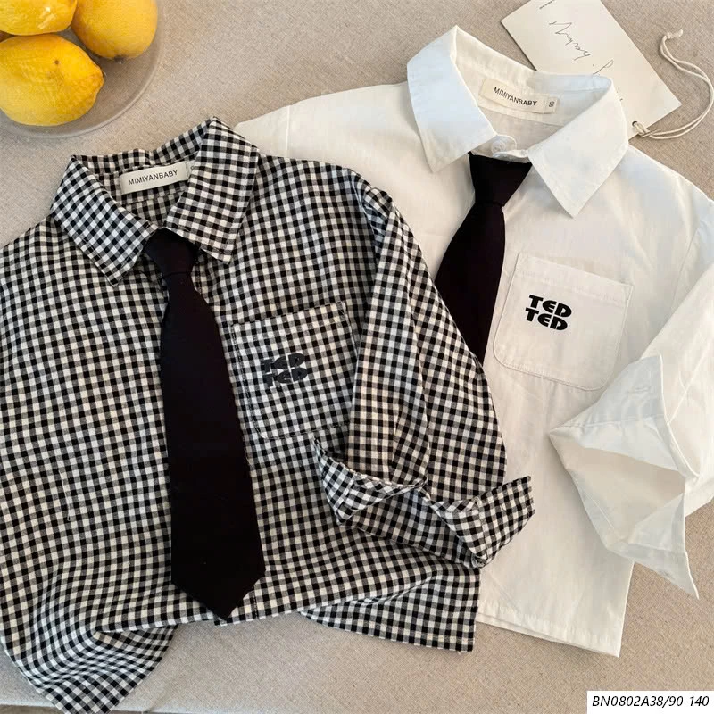 SƠ MI DÀI TAY CỔ BẺ MMY