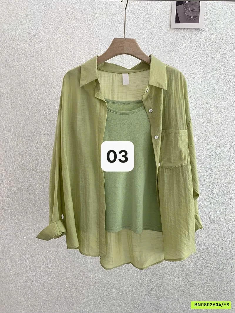 SÉT ÁO 2 DÂY + SƠ MI ĐŨI