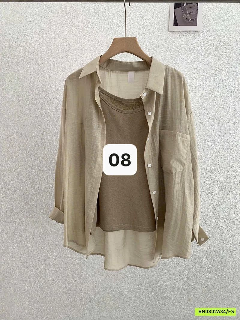 SÉT ÁO 2 DÂY + SƠ MI ĐŨI