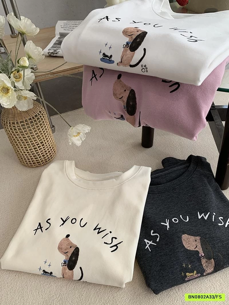 ÁO THUN NGẮN TAY IN CÚN