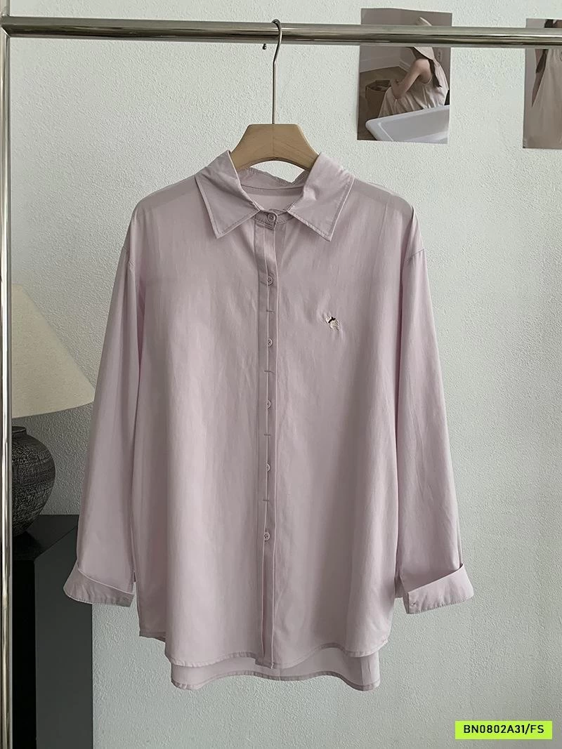 SƠ MI ĐŨI CỔ ĐỨC THÊU LOGO