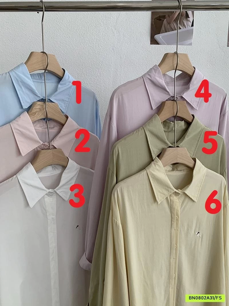 SƠ MI ĐŨI CỔ ĐỨC THÊU LOGO