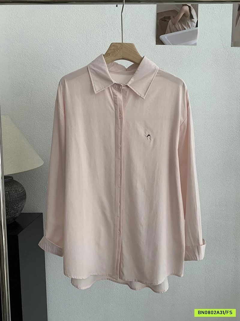 SƠ MI ĐŨI CỔ ĐỨC THÊU LOGO