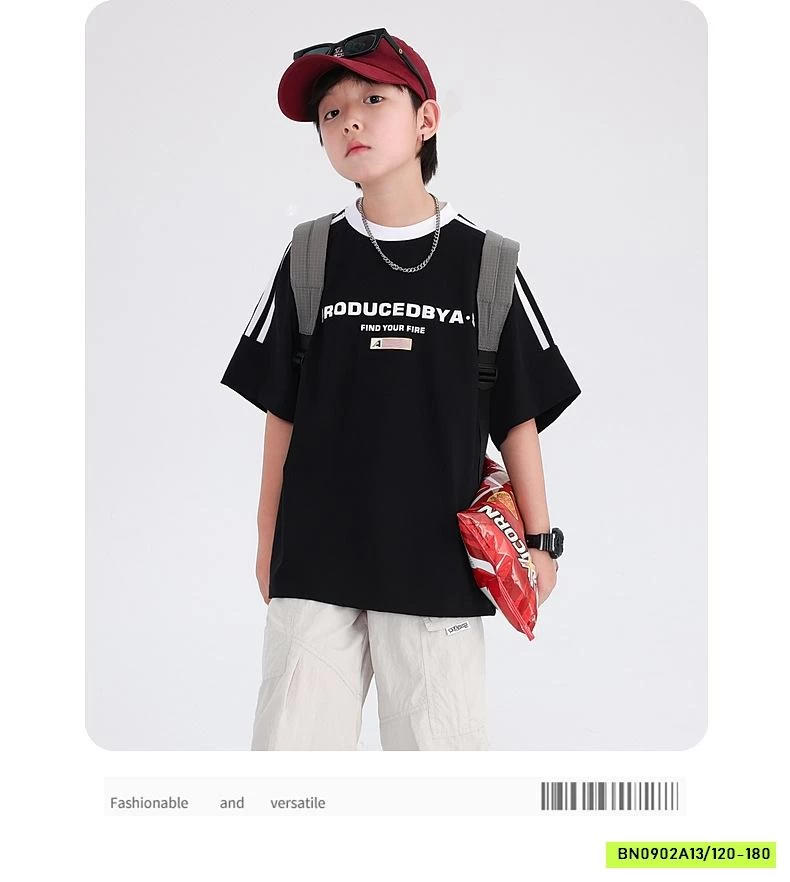 ÁO THUN SỌC VAI IN CHỮ