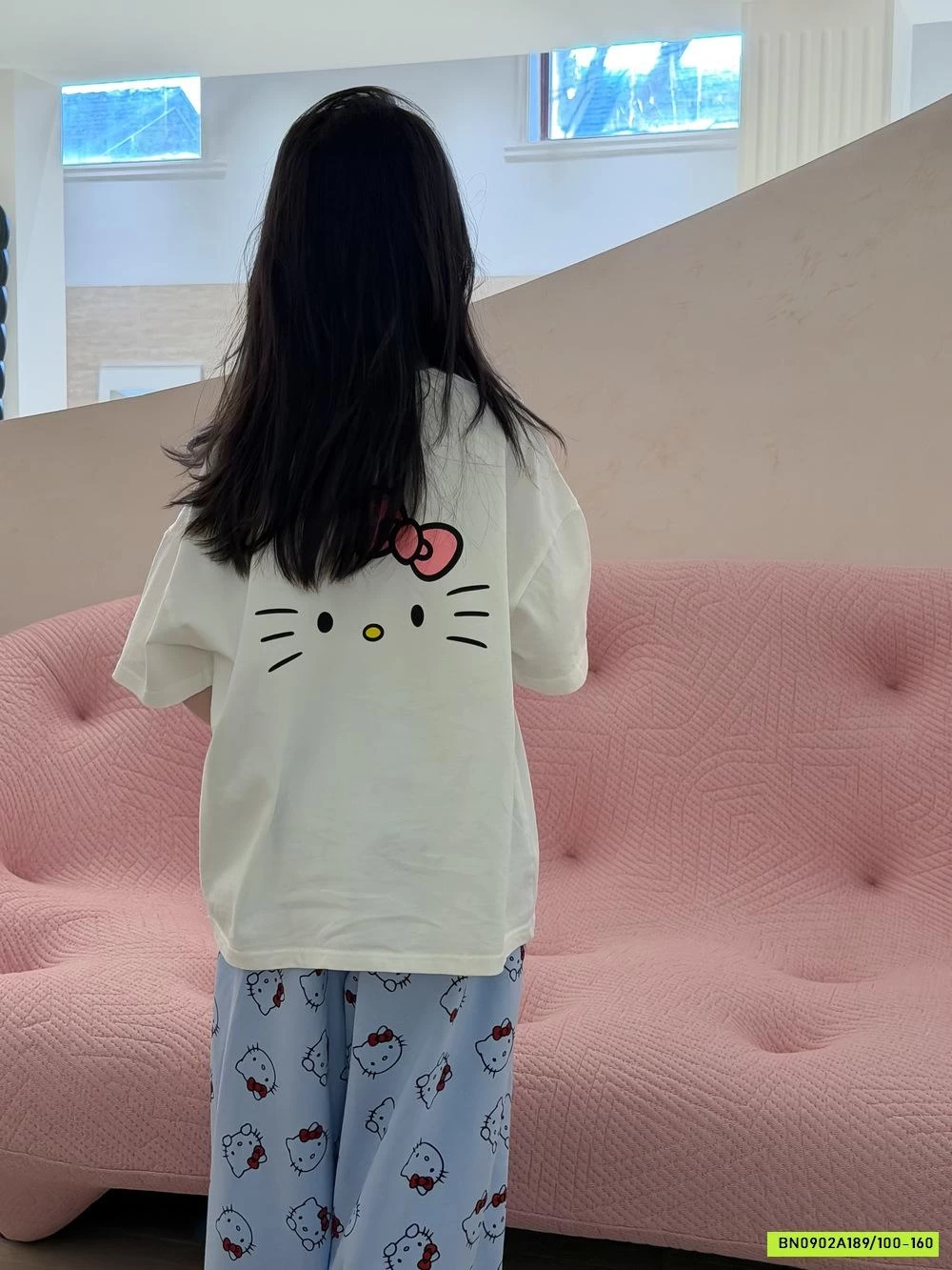 ÁO THUN KITTY IN CHỮ NHỎ KUMAIKIDS