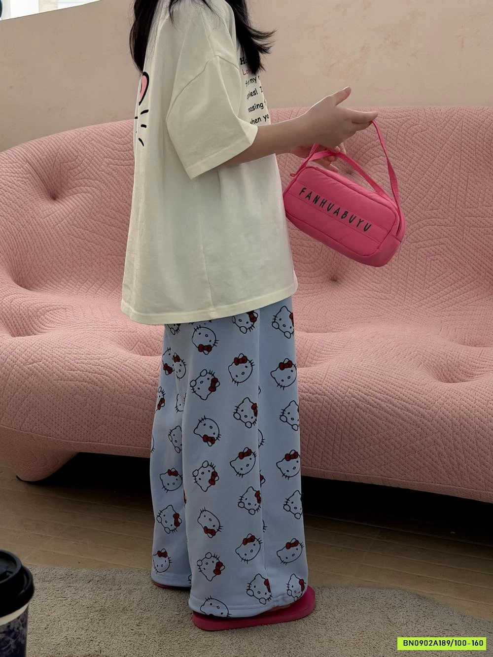 ÁO THUN KITTY IN CHỮ NHỎ KUMAIKIDS