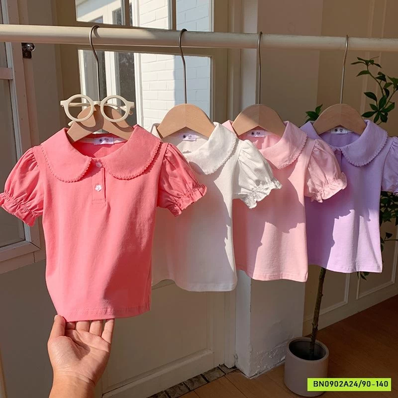 ÁO THUN CỔ SEN BO TAY