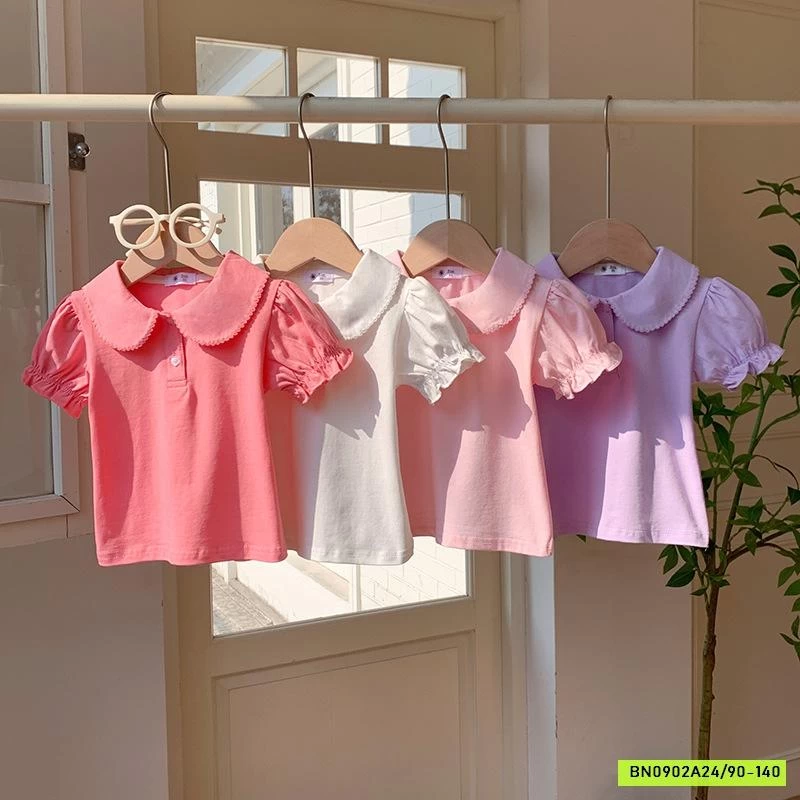 ÁO THUN CỔ SEN BO TAY