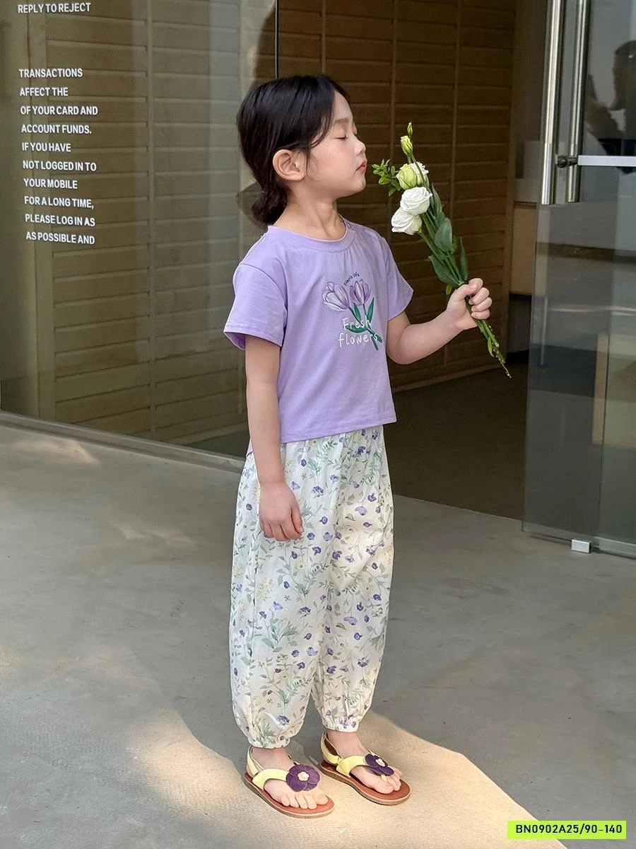 ÁO THUN IN HÌNH MIX QUẦN BOM HOA