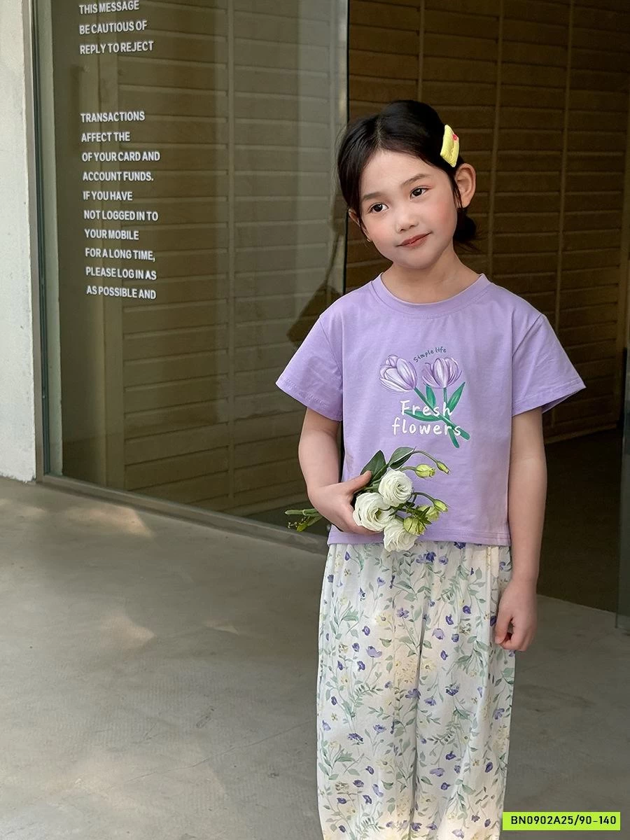 ÁO THUN IN HÌNH MIX QUẦN BOM HOA