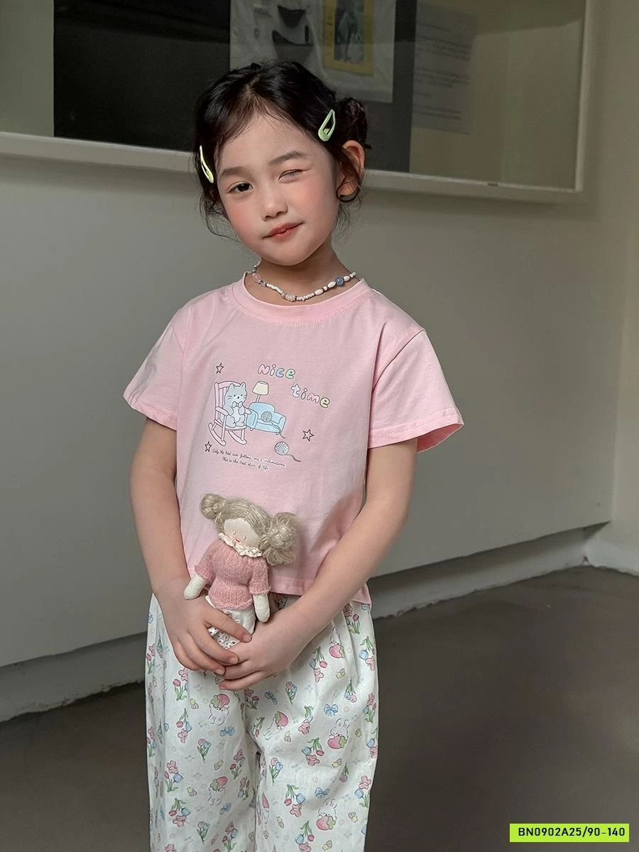 ÁO THUN IN HÌNH MIX QUẦN BOM HOA