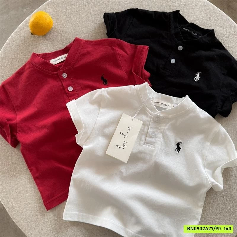 ÁO THUN CỔ TRỤ LOGO NGỰA MMY