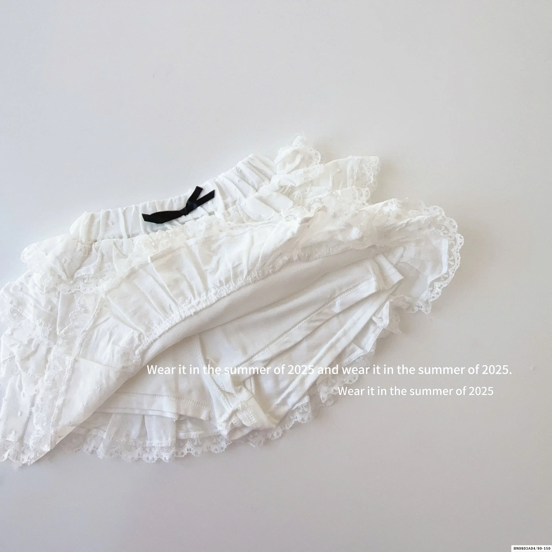 ÁO 2 DÂY CHẤM BI MIX CV TRẮNG T&QKIDS