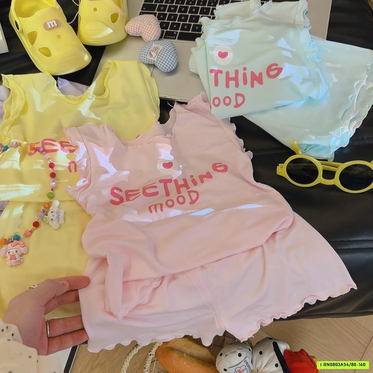 BỘ COTTON THUN LẠNH VIỀN BÈO