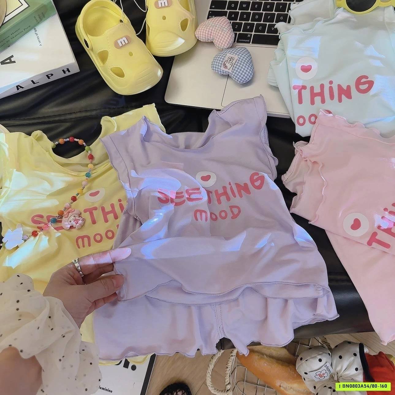 BỘ COTTON THUN LẠNH VIỀN BÈO