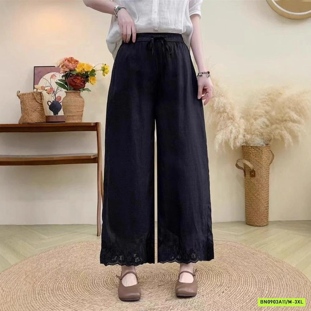 QUẦN ĐŨI SUÔNG THÊU VIỀN GẤU