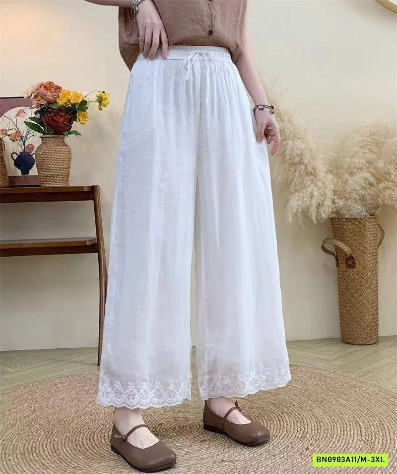 QUẦN ĐŨI SUÔNG THÊU VIỀN GẤU