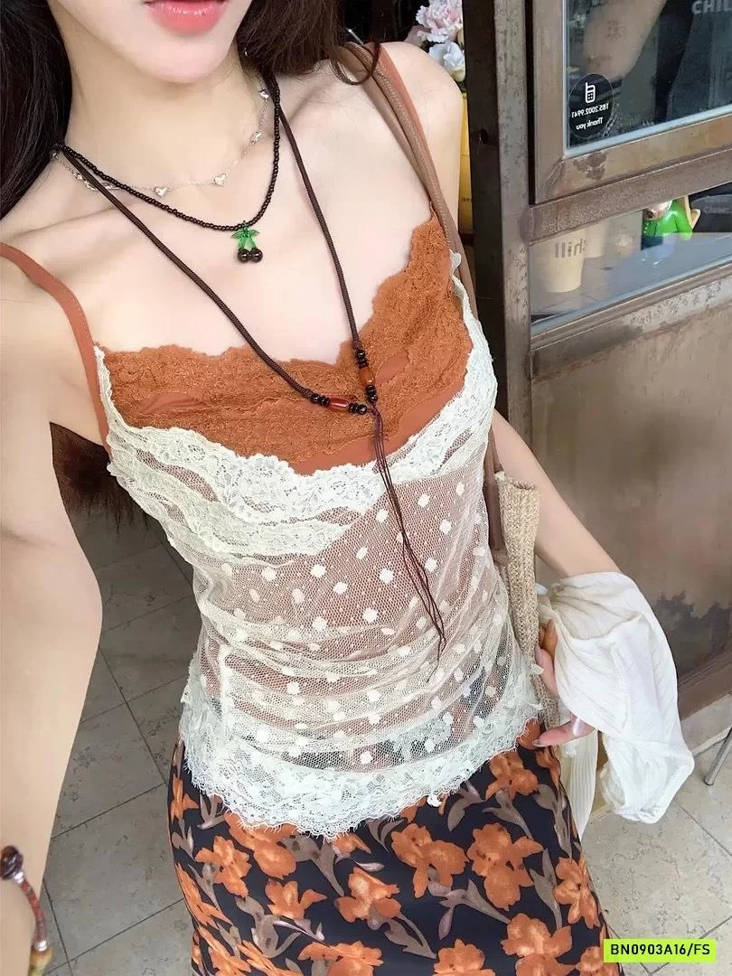 ÁO 2 DÂY PHỐI REN